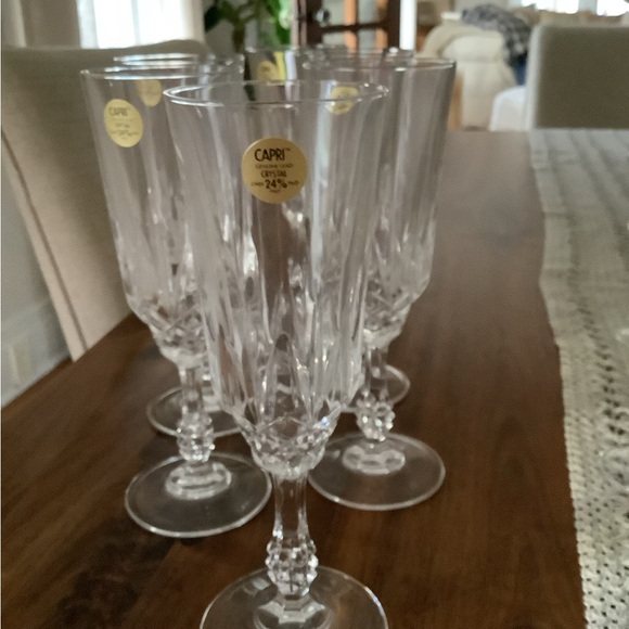 BNWT Capri set of six champagne flutes - Picture 5 of 5